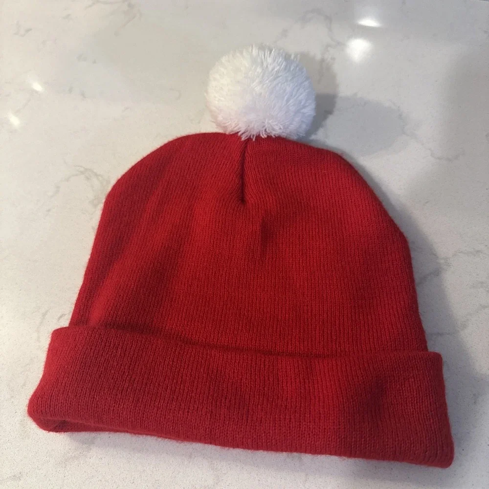 Coca-Cola Red‎ Beanie Hat One Size Cuffed Pom Pom